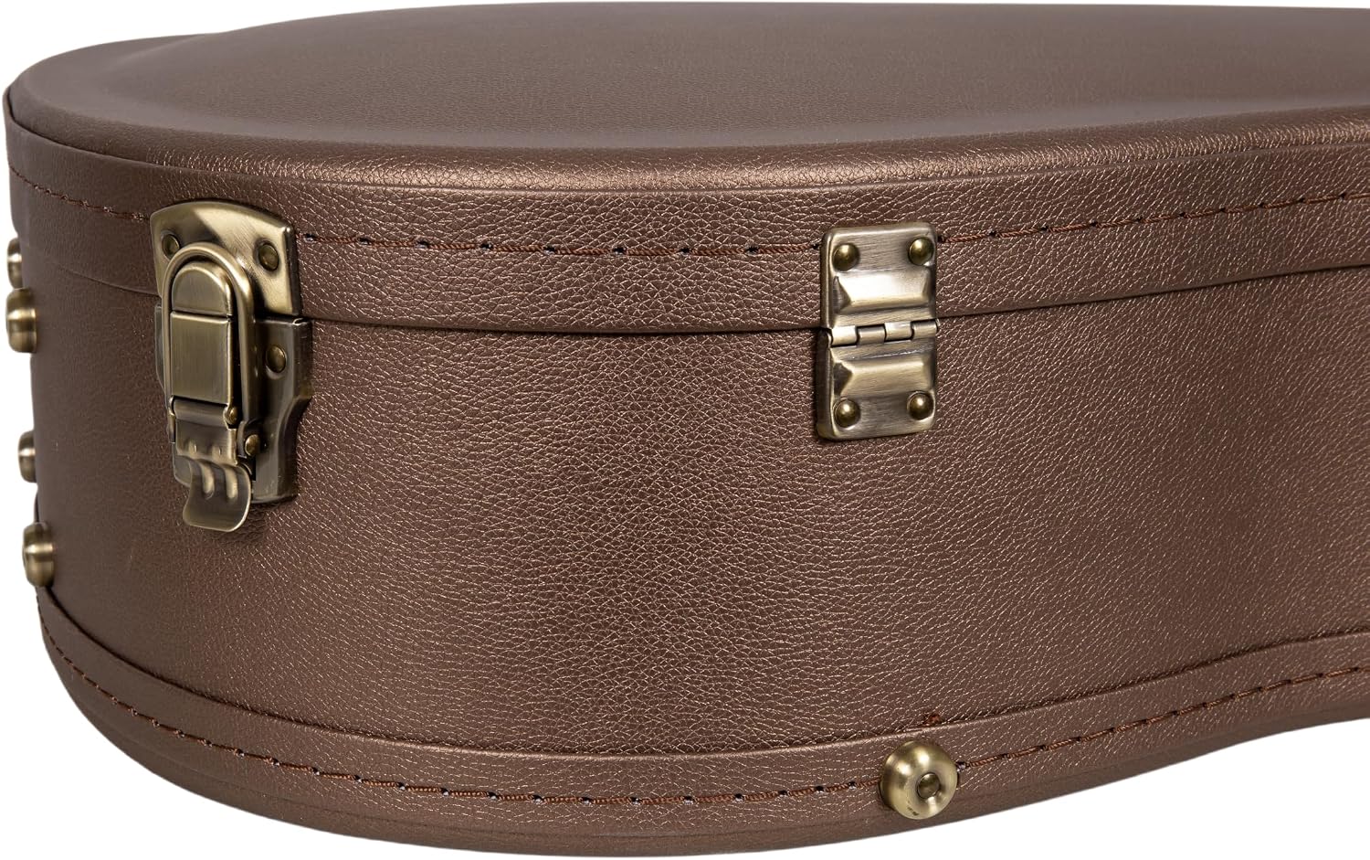 Crossrock Wooden Electric Guitar Case for 335 Style Semi-Hollow | Chocolate Brown Faux Leather, Purple Velvet Interior, Lock – Designer Series(CRW520SACB)
