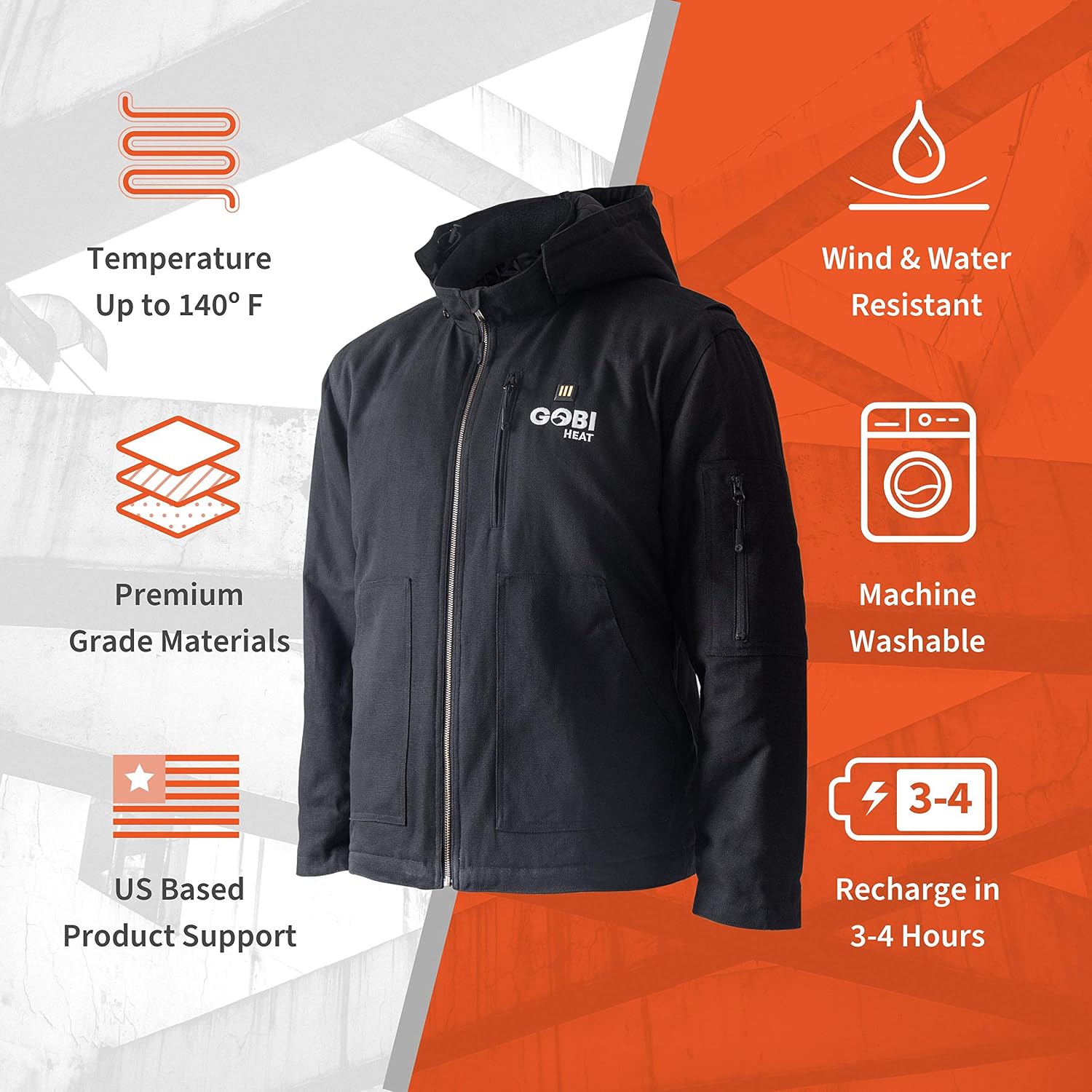 Gobi Heat Grit Mens Heated Workwear Jacket