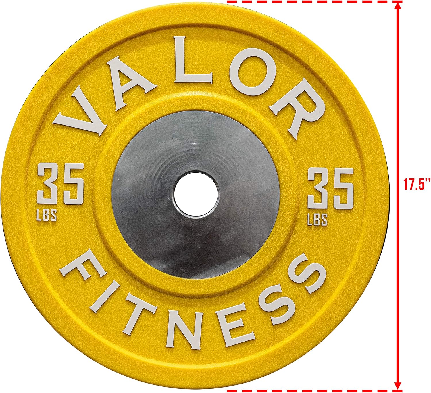 Valor Fitness BPPU Poly Urethane Bumper Plates for Cross Training, Olympic Weight Lifting, and Power Lifting - Color Coded, Multiple Weight Plates Options Available