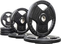 Valor Fitness OP Olympic Weight Plates Coated Rubber Weights w/Weight Plate Set, Barbell Weights w/Grips for Home Gym