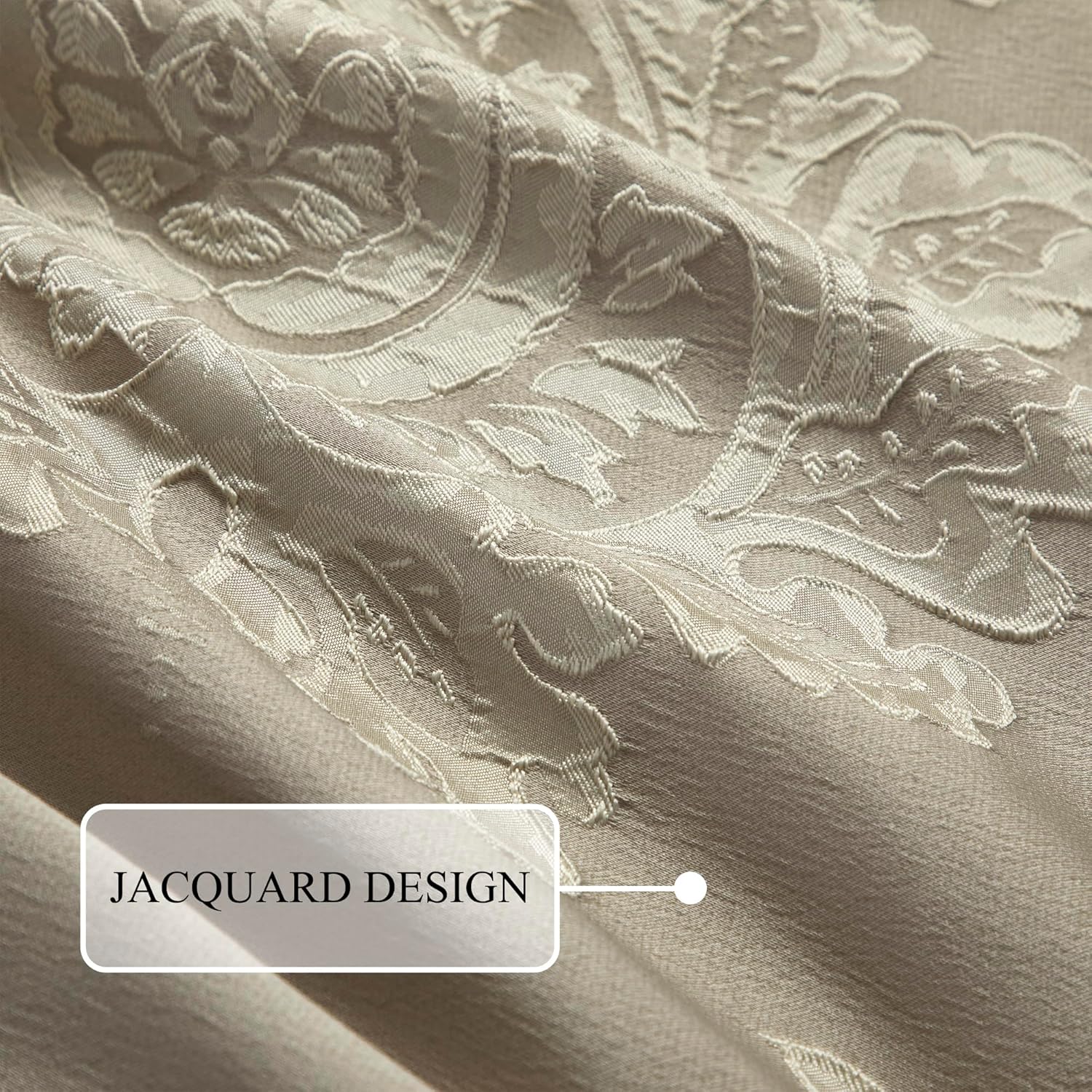 Stratford Park Beige Comforter Set, Bed Size California King,7 Pieces Jacquard Bedding Set, All Season, Matching Bedskirt, Pillows & Shams