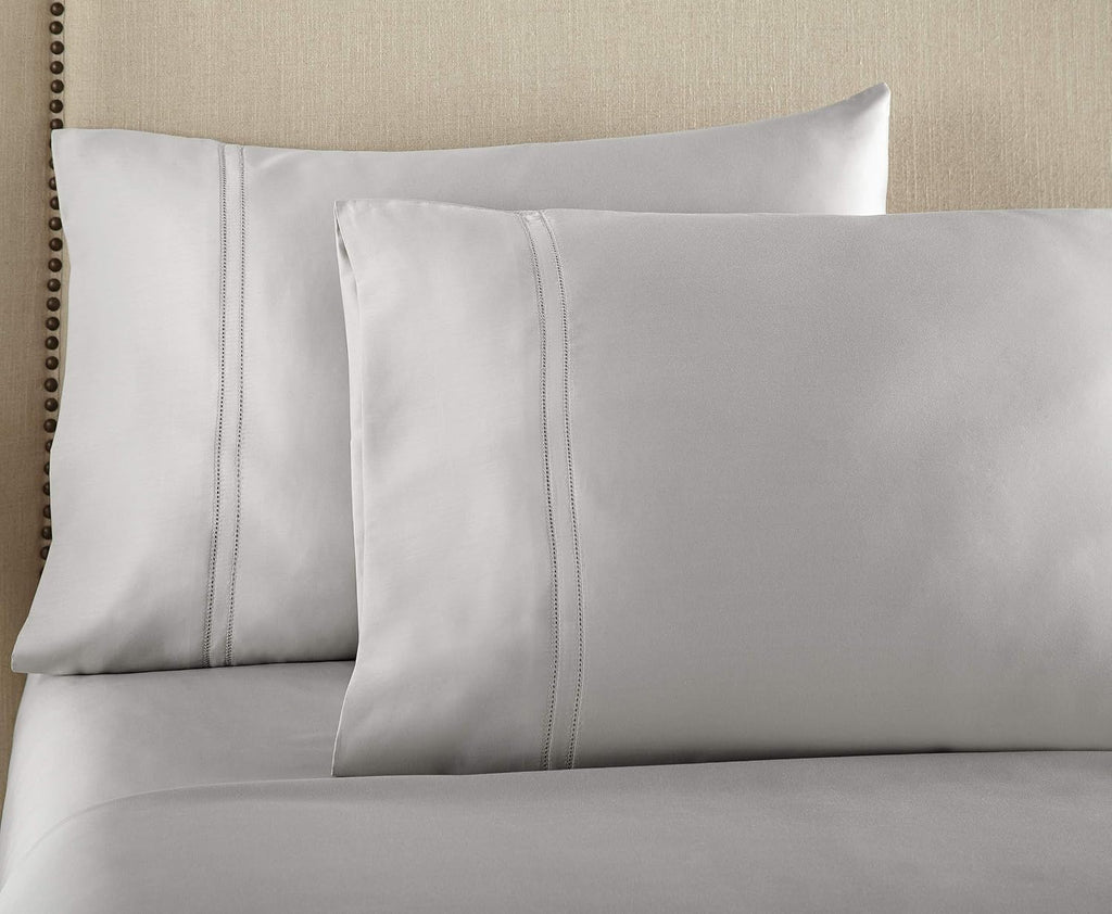 Pure Parima Yalda Sheet Set – 100% Certified Egyptian Cotton, Double-Hem Stitch, Queen, Grey