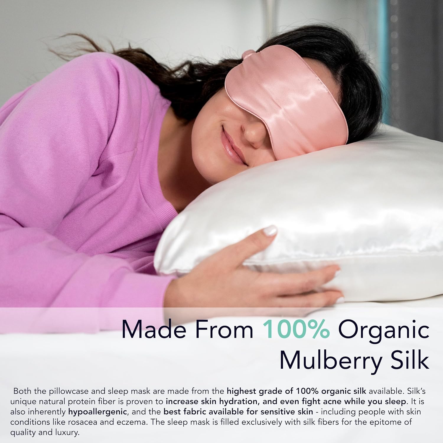 Honeydew Scrumptious Side Pillow + Silk Pillowcase Gift Pack- The Ultimate Luxury Neck Pillow- Adjustable Support for Neck Pain Relief- Made in USA- Cooling Pillow Fill (Queen Size)