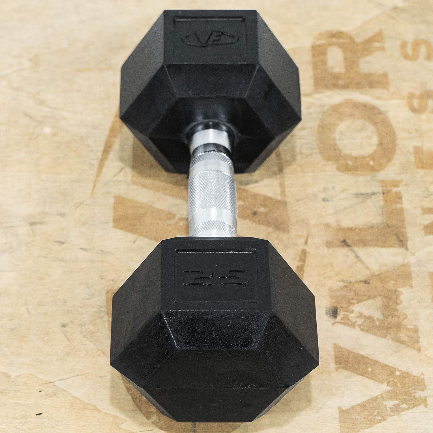 Valor Fitness Rubber Hex Dumbbell Free Weights for Home Gym Workout Equipment for Strength Training