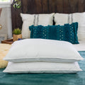 Silk Bedding Direct. Pair of Luxury Mulberry Silk-Filled Pillows. Standard Size, 26' x 20'. A Hypoallergenic Haven, Resting Your Dreams on Pure and Natural Mulberry Silk.