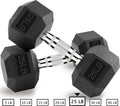 Hex Dumbbells 5,10,15,20,25,30,40 LB Exercise & Fitness Weights Dumbbell For Women & Men Free Weights Rubber Coated cast Iron Set