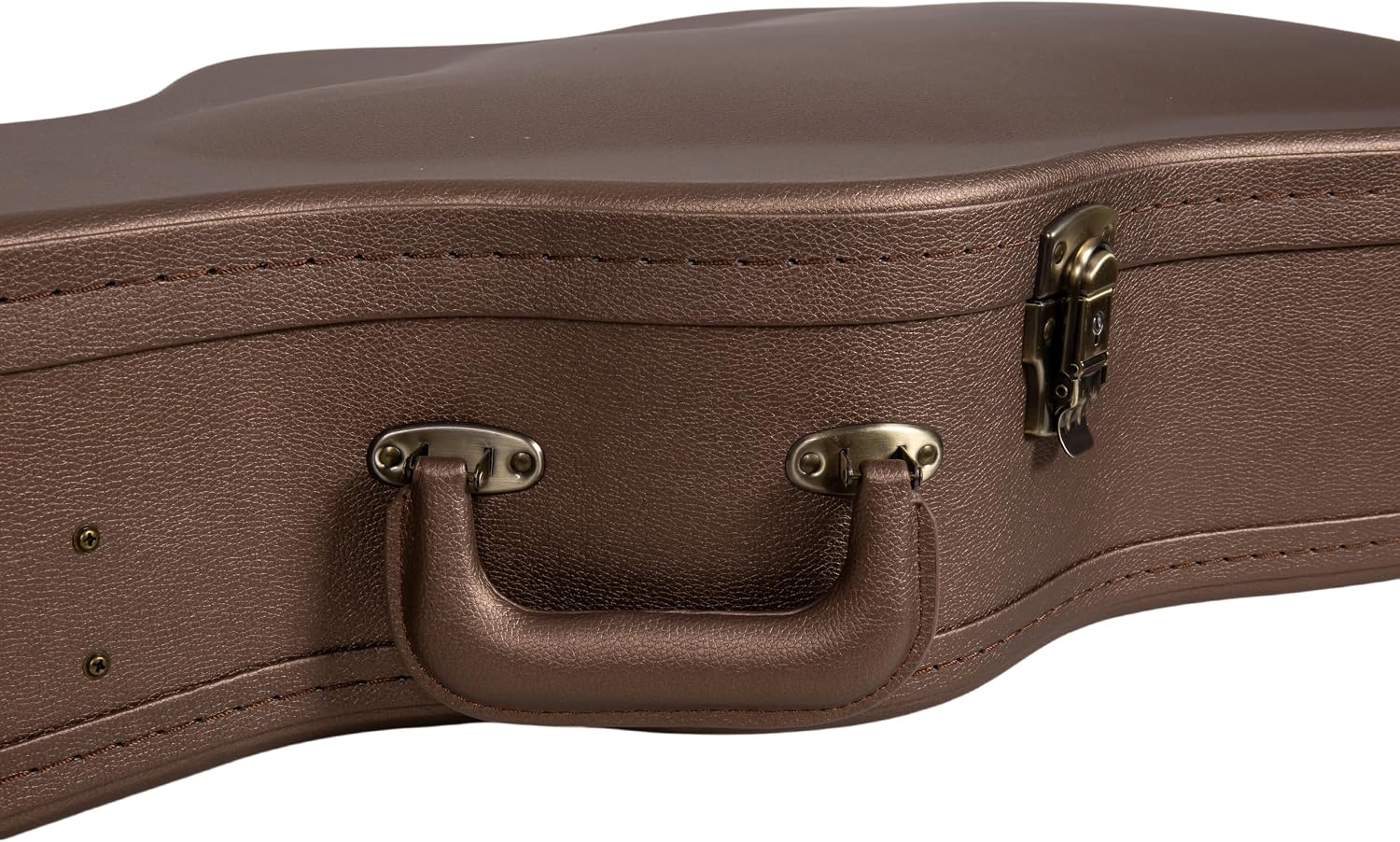 Crossrock Wooden Electric Guitar Case for 335 Style Semi-Hollow | Chocolate Brown Faux Leather, Purple Velvet Interior, Lock – Designer Series(CRW520SACB)