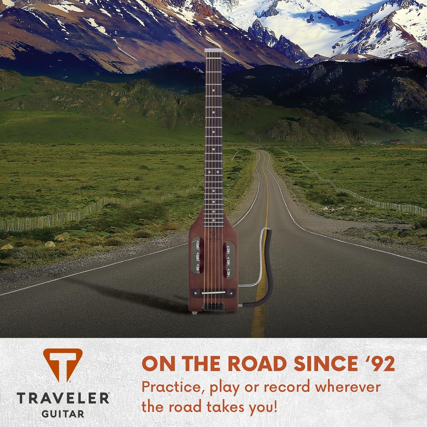 Traveler Guitar Ultra-Light Acoustic Acoustic-Electric Guitar, Antique Brown