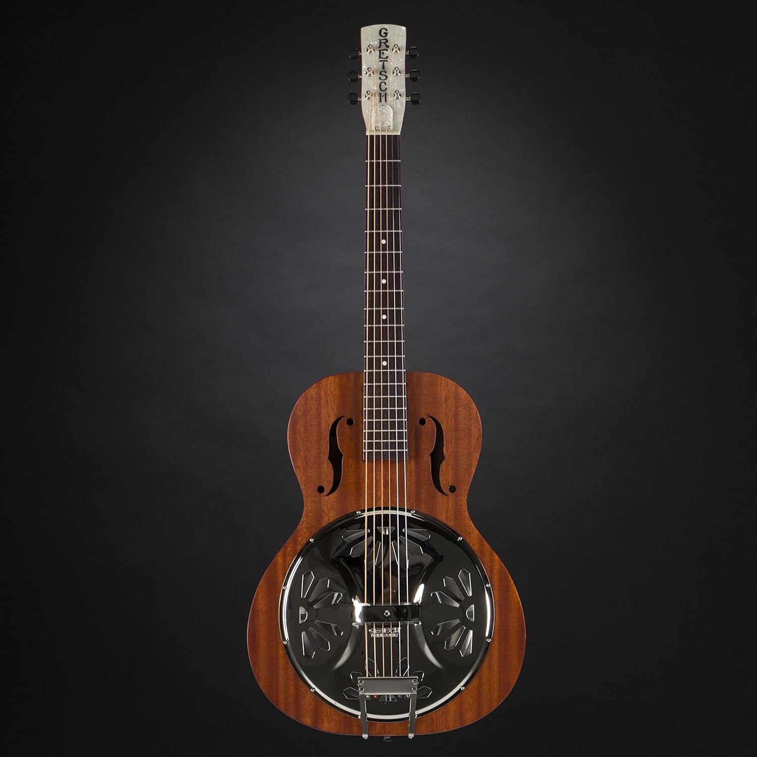 Gretsch G9200 Boxcar Round-Neck, Mahogany Body Resonator - Natural, Padauk Fingerboard