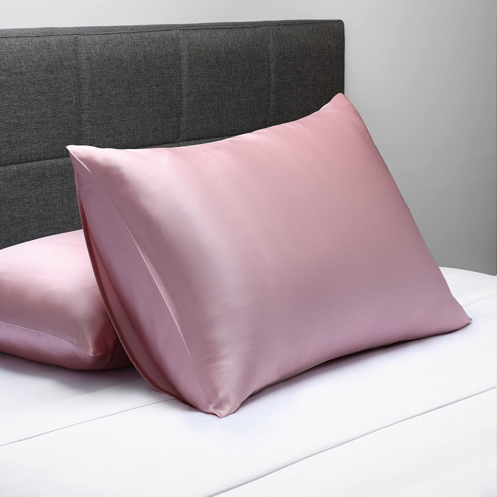 Fishers Finery 25mm 100% Pure Mulberry Silk Pillowcase (English Rose Queen 2 Pack)