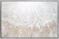 Empire Art Direct Abstract Wall Art Textured Hand Painted Canvas by Martin Edwards, Champagne Frame, 32' x 48', Silver Pellets