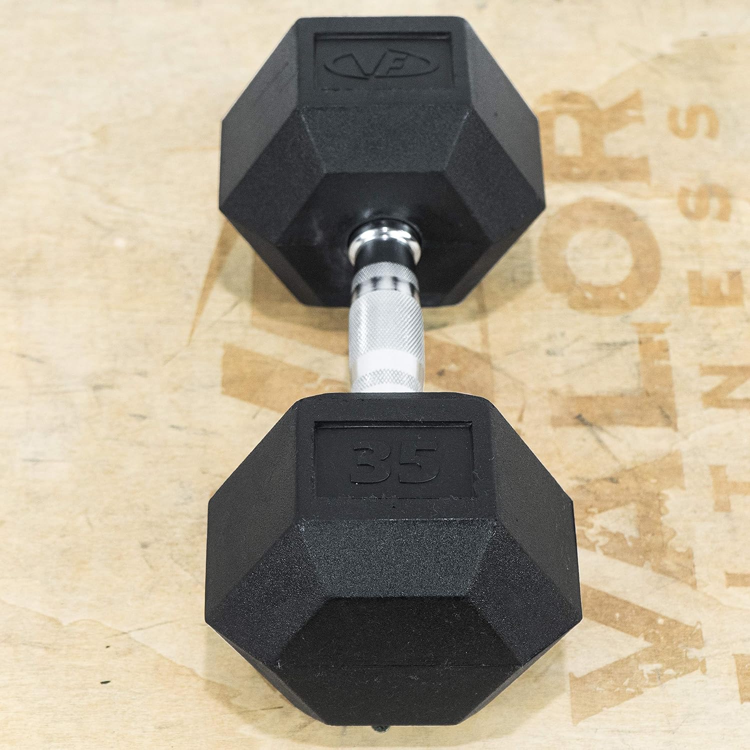 Valor Fitness Rubber Hex Dumbbell Free Weights for Home Gym Workout Equipment for Strength Training