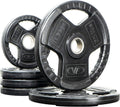 Valor Fitness OP Olympic Weight Plates Coated Rubber Weights w/Weight Plate Set, Barbell Weights w/Grips for Home Gym