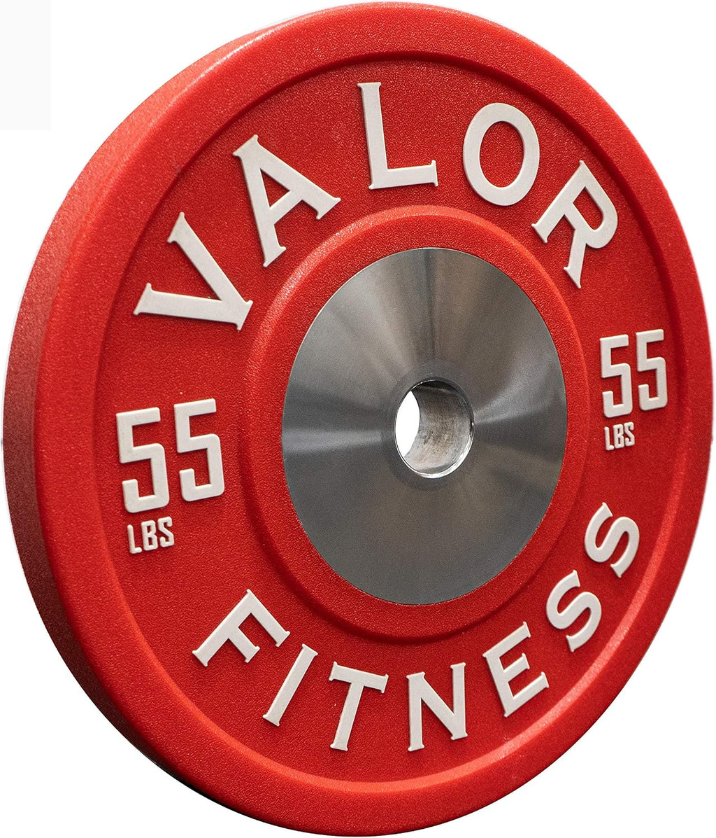 Valor Fitness BPPU Poly Urethane Bumper Plates for Cross Training, Olympic Weight Lifting, and Power Lifting - Color Coded, Multiple Weight Plates Options Available