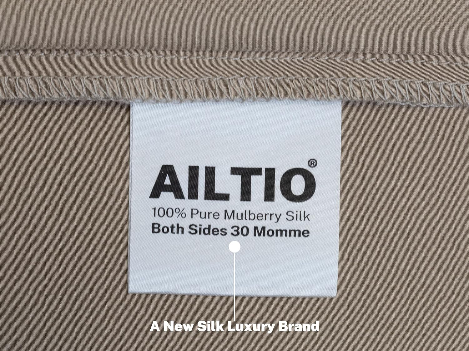 Silk Pillow Cases 2 Pack - 30 Momme Grade 6A Pure Mulberry Silk with Zipper - Cooling Hypoallergenic for Hair & Skin (Taupe, King)