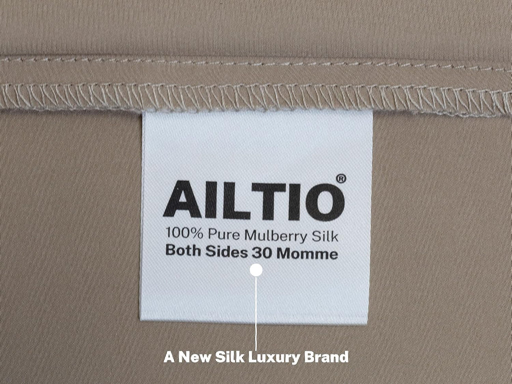 Silk Pillow Cases 2 Pack - 30 Momme Grade 6A Pure Mulberry Silk with Zipper - Cooling Hypoallergenic for Hair & Skin (Taupe, Queen)