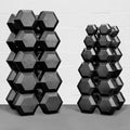 METIS Hex Dumbbells [Pair] | Premium Rubber-Coated Free Weights for Home & Gym Workouts | Full Set & Rack Available [5.5lbs – 110lbs]