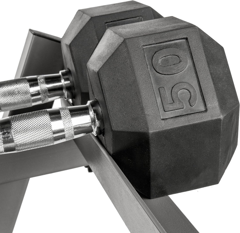 XMark Weights Dumbbells Set, 5 lb to 50 lb Dumbbell Pairs with Weight Storage Rack, Option of Dumbbell Rack Stand Only