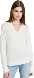Theory Women's Long Sleeve V-Neck Cashmere Pullover Sweater