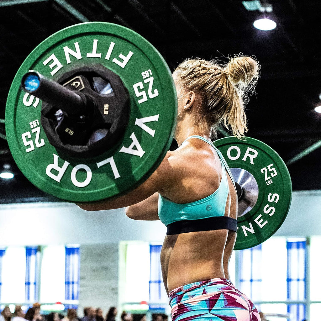 Valor Fitness BPPU Poly Urethane Bumper Plates for Cross Training, Olympic Weight Lifting, and Power Lifting - Color Coded, Multiple Weight Plates Options Available