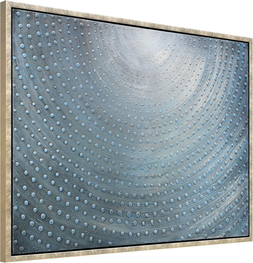 Empire Art Direct Cosmic Swirl Textured Metallic Hand Painted Blue Framed Canvas Wall Art, Ready to Hang, Living Room, Bedroom & Office, 30'x40'x1.5'