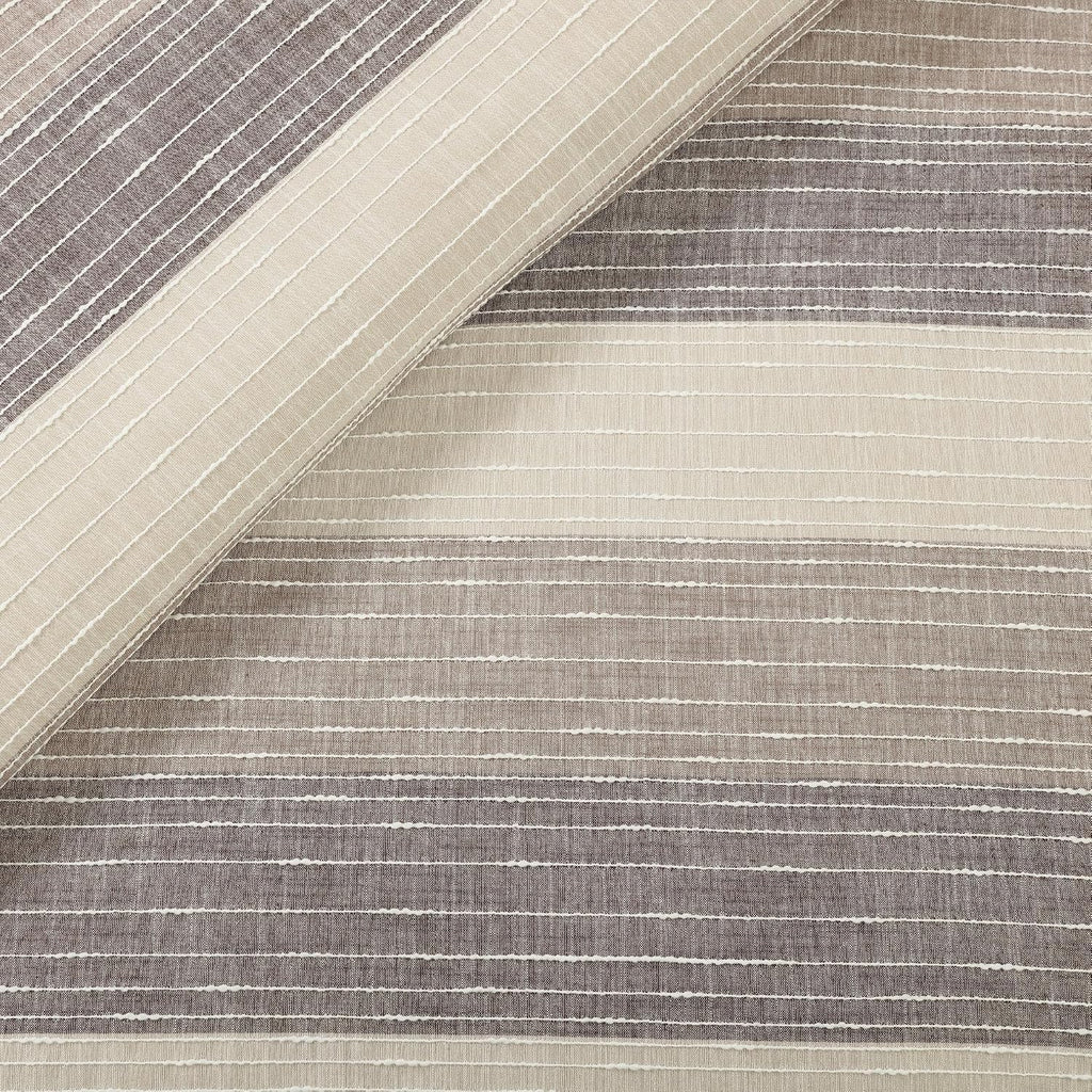 Levtex Home Sand Stripes Chocolate Full/Queen Comforter Set (90x94in) with 2 Pillowcases (26x20in) - Woven Jacquard Stripe - Brown, Tan, White - Cotton Full/Queen Size Comforter Set - Soft, Pre-Washed