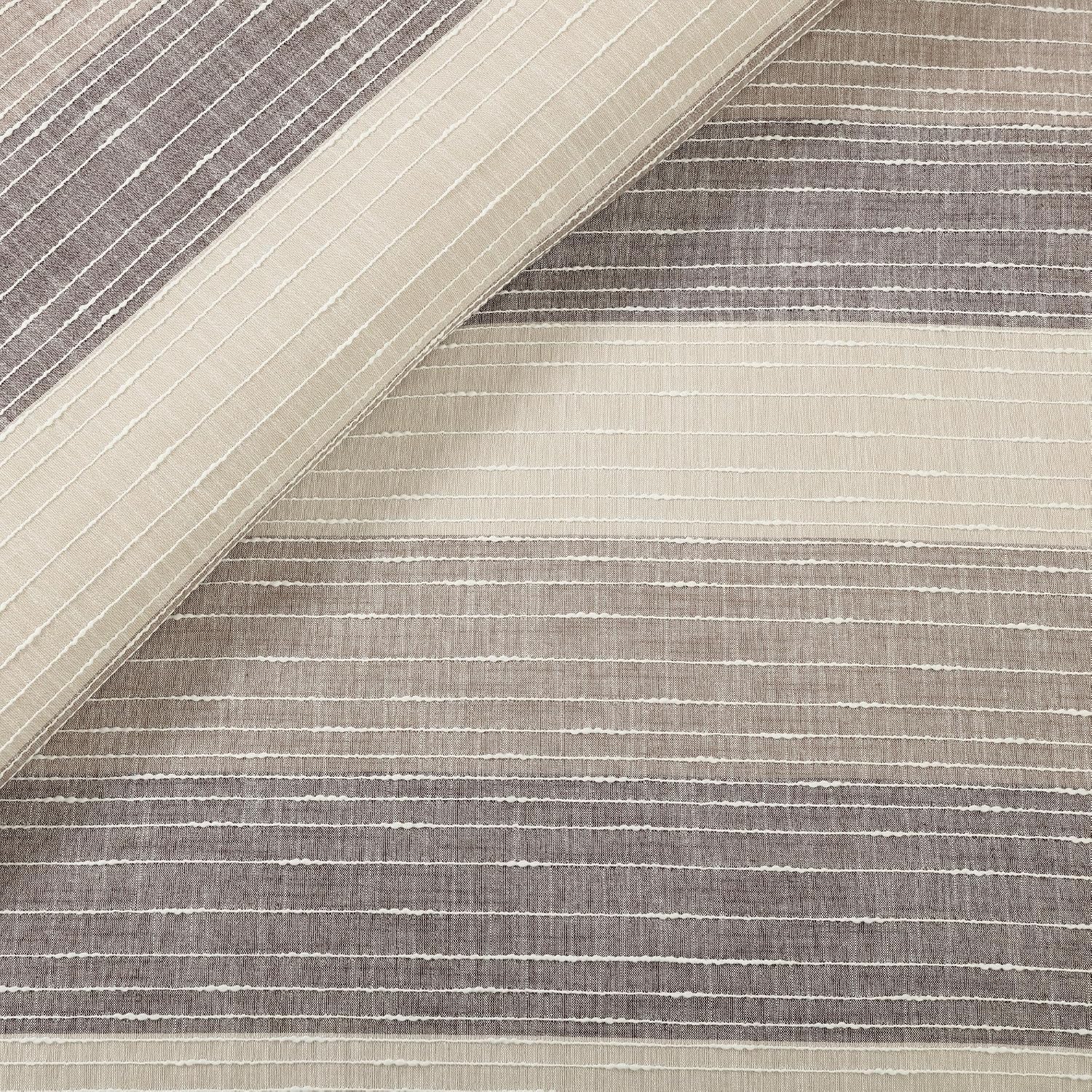 Levtex Home Sand Stripes Chocolate Full/Queen Comforter Set (90x94in) with 2 Pillowcases (26x20in) - Woven Jacquard Stripe - Brown, Tan, White - Cotton Full/Queen Size Comforter Set - Soft, Pre-Washed