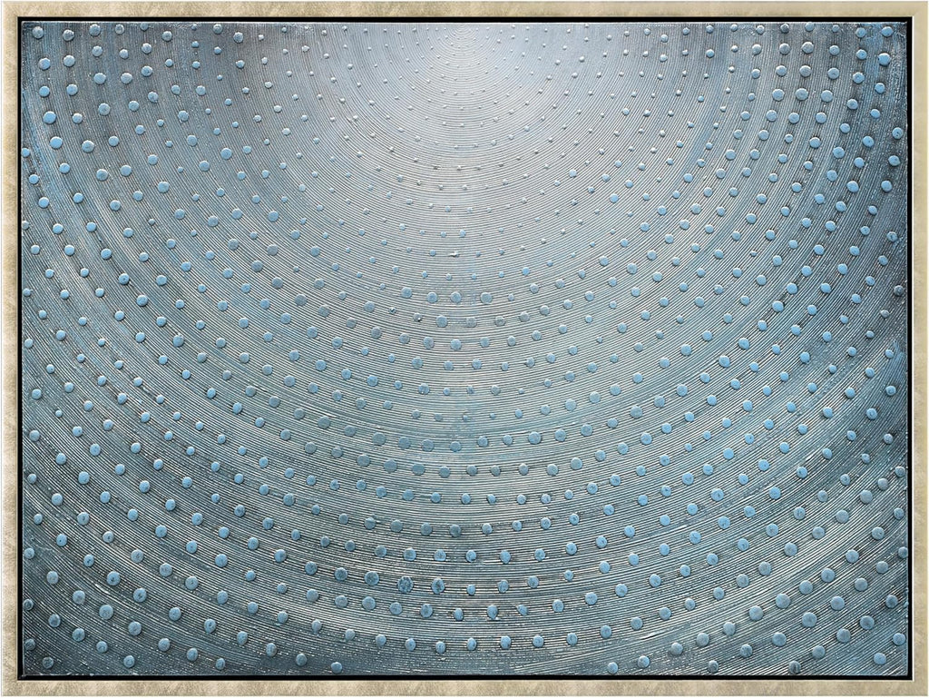 Empire Art Direct Cosmic Swirl Textured Metallic Hand Painted Blue Framed Canvas Wall Art, Ready to Hang, Living Room, Bedroom & Office, 30'x40'x1.5'