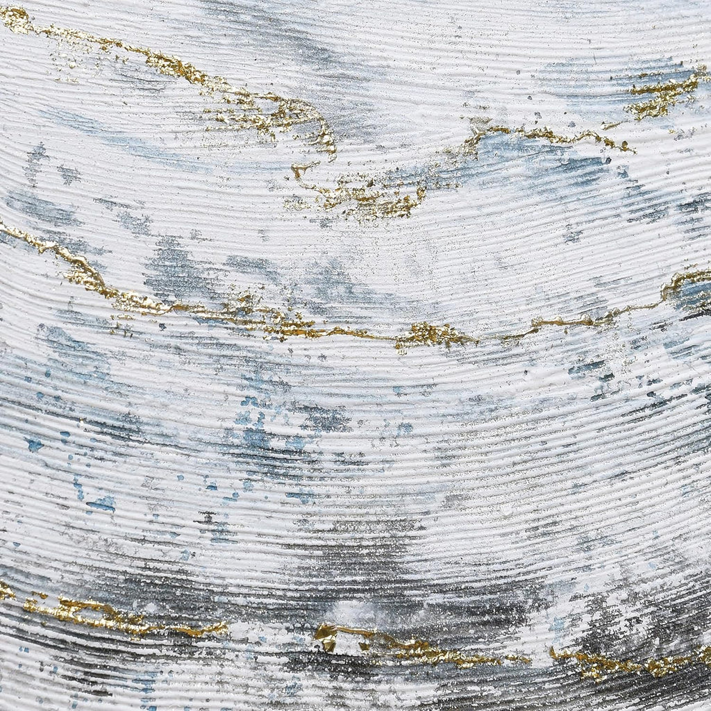 Empire Art Direct Abstract Wall Art Textured Hand Painted Canvas by Martin Edwards, Triptych, 40' x 30' each, Blizzard