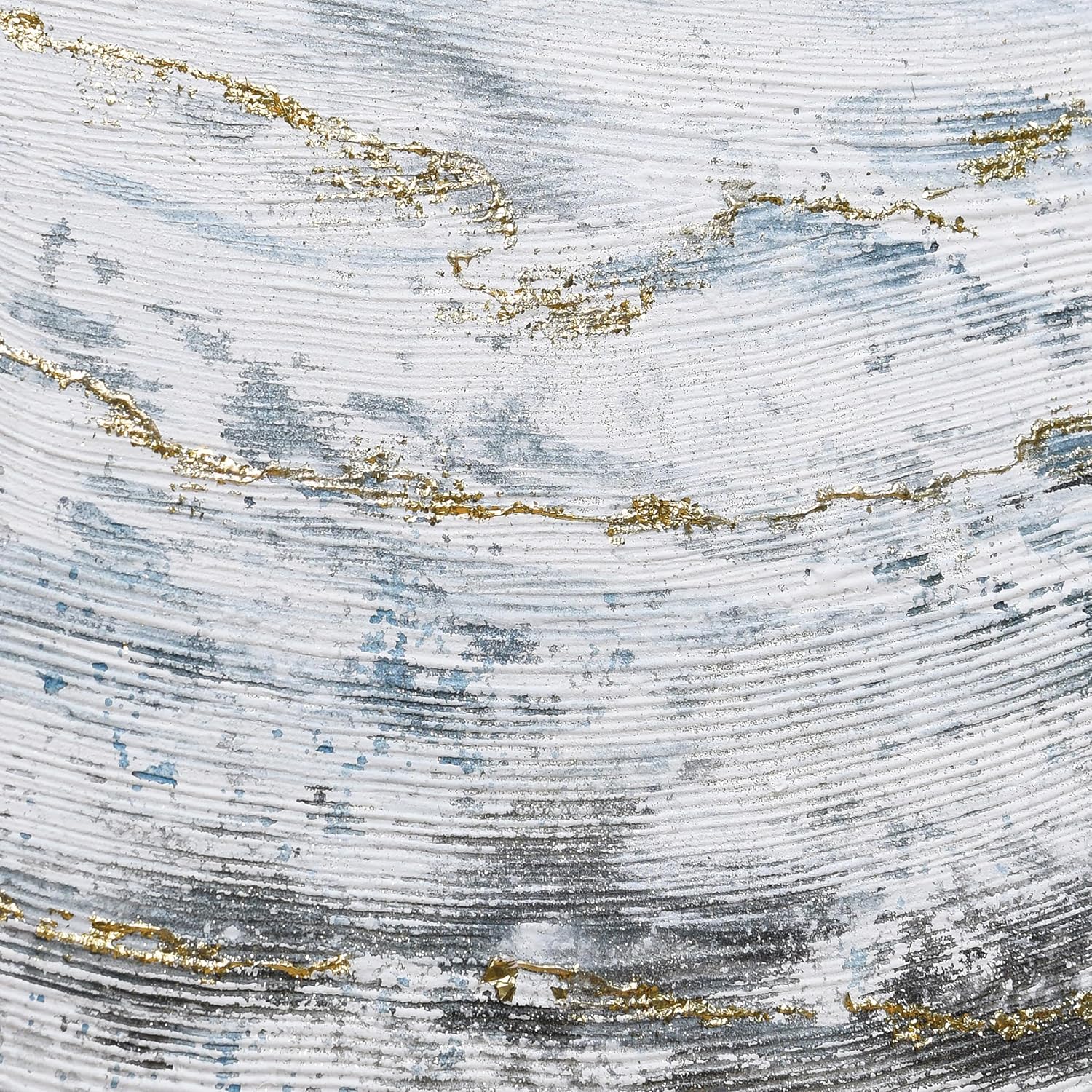 Empire Art Direct Abstract Wall Art Textured Hand Painted Canvas by Martin Edwards, Triptych, 40' x 30' each, Blizzard